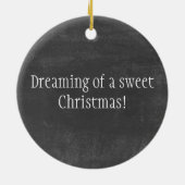 Het dromen van een heerlijk kerstfeest! keramisch ornament (Achterkant)