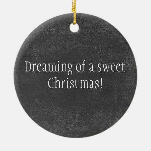 Het dromen van een heerlijk kerstfeest! keramisch ornament (Achterkant)