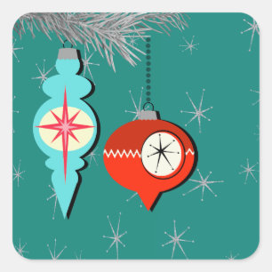 Het dromen van een Retro Kerst stickers