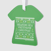 Het dromen van een whitewater-Kerstmis, een lelijk Ornament (voorkant)