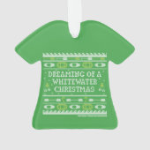 Het dromen van een whitewater-Kerstmis, een lelijk Ornament (achterkant)