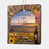 Het dromen van een Wine kerstversiering Keramisch Ornament (Links)