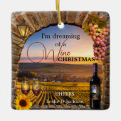 Het dromen van een Wine kerstversiering Keramisch Ornament (Voorkant)