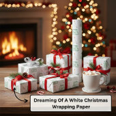 Het dromen van een wit kerstpapier cadeaupapier