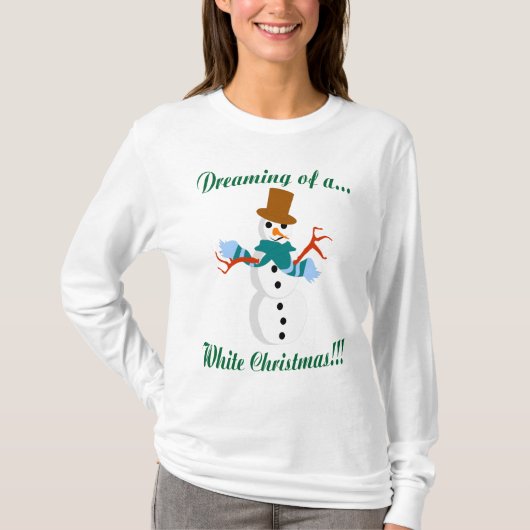 Het dromen van een wit kerstShirt T-shirt (Voorkant)