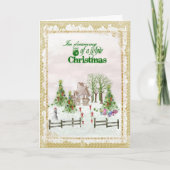 Het dromen van een witte kerst feestdagen kaart (Voorkant)