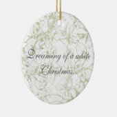 Het dromen van een witte kerst... keramisch ornament (Rechts)