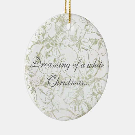 Het dromen van een witte kerst... keramisch ornament (Rechts)