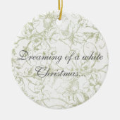 Het dromen van een witte kerst... keramisch ornament (Voorkant)