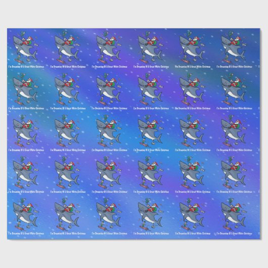 Het dromen van grote witte feestjes cadeaupapier (Vlak)