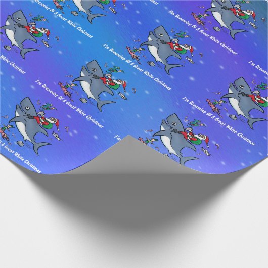 Het dromen van grote witte feestjes cadeaupapier (Hoek)