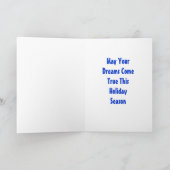 Het dromen van Grote Witte Kerstkaart Feestdagen Kaart (Binnen)