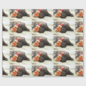Het dromen van Kerstman - Duits Puppy Shorthair Cadeaupapier (Vlak)