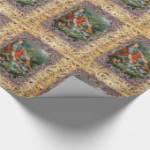 Het dromen van Spring Puppy en me Victoriaans Cadeaupapier (Hoek)