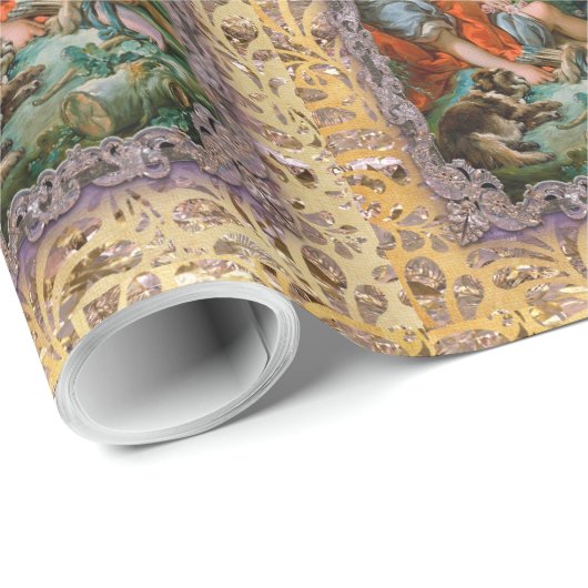 Het dromen van Spring Puppy en me Victoriaans Cadeaupapier (Rol Hoek)