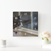 Het dromen van Warmer Weer om buiten te gaan Vierkante Klok (Huis)