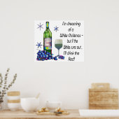 Het dromen van witte kerst Humoureus Poster (Keuken)