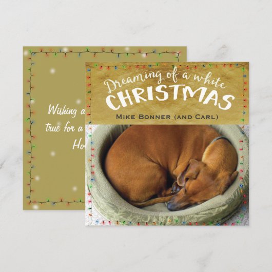Het dromen van witte Kerstmis Feestdagenkaart (Voorkant / Achterkant)