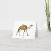Het dromerige Monogram Notecard van de Kameel Notitiekaartje (Achterkant)