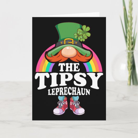 Het Dronken Kabouter St. Patrick's Dag Kostuum  Kaart (Voorkant)