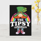 Het Dronken Kabouter St. Patrick's Dag Kostuum  Kaart (Gele Bloem)