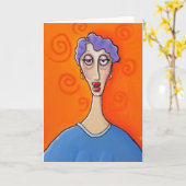 Het dronken Wenskaart van het Meisje Kaart (Gele Bloem)