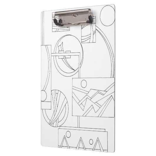Het droombeeld van architect, driedubbele Bauhaus  Klembord (Links)