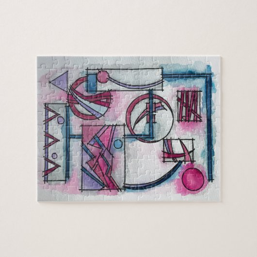 Het droombeeld van architect, driedubbele Bauhaus  Legpuzzel (Horizontaal)