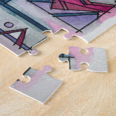 Het droombeeld van architect, driedubbele Bauhaus  Legpuzzel (Zijkant)