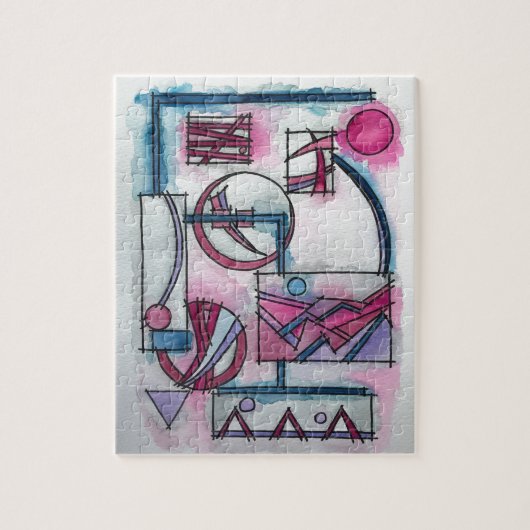 Het droombeeld van architect, driedubbele Bauhaus  Legpuzzel (Verticaal)