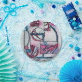 Het droombeeld van architect, driedubbele Bauhaus Papieren Bordje (Feest)