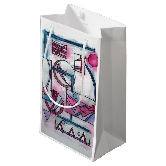 Het droombeeld van de architect met drie moderne g klein cadeauzakje (Voorkant Gekanteld)