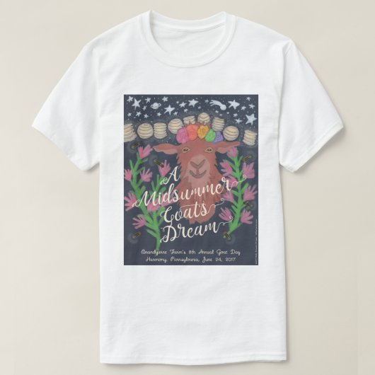 Het droombeeld van een geit van de Midzomer (versc T-shirt (Design voorkant)