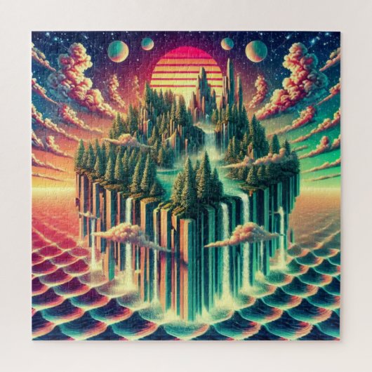 Het droomeiland: een metaforische reis legpuzzel (Verticaal)