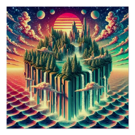 Het droomeiland: een metaforische reis perfect poster (Voorkant)