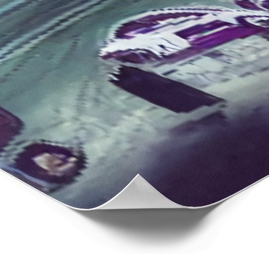 Het drukke centrum | AI Art Poster (Hoek)