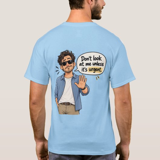 het drukke man overhemd t-shirt (Achterkant)