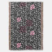 Het drukpatroon van poten NS 01b. Zwart BG Deken (Voorkant Verticaal)