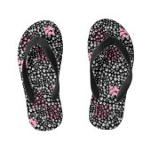 Het drukpatroon van poten NS 01b. Zwart BG Kinder Teenslippers (Voetbed)