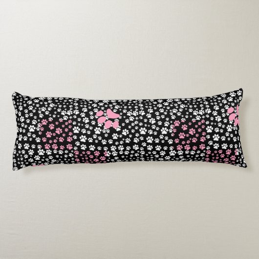 Het drukpatroon van poten NS 01b. Zwart BG Lichaamskussen (Achterkant)