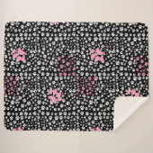 Het drukpatroon van poten NS 01b. Zwart BG Sherpa Deken (Voorkant (horizontaal))