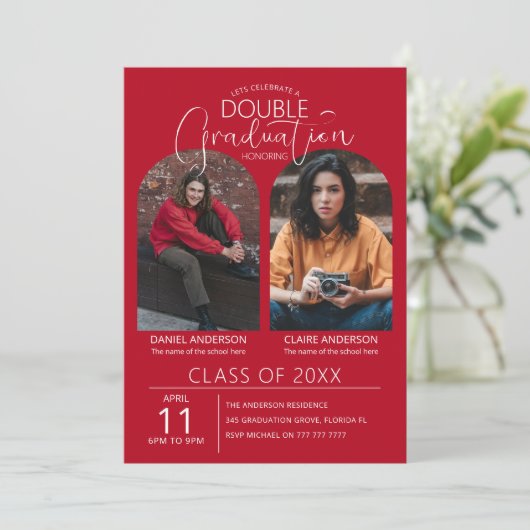 Het dubbel Afstuderen Afstuderen van de Foto in Ar Kaart (Staand voorkant)