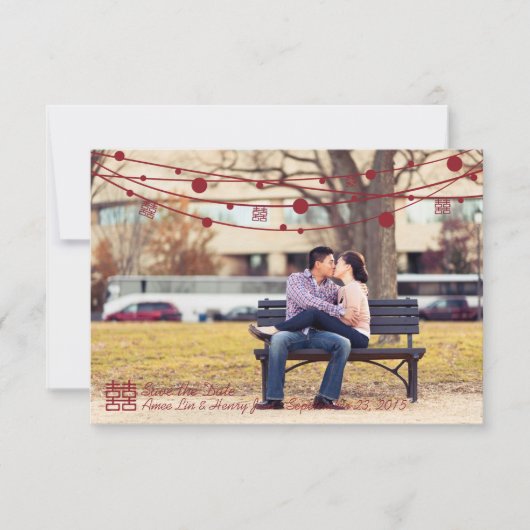 Het dubbele Band van de Lantaarns van het Geluk sp Save The Date (Voorkant)