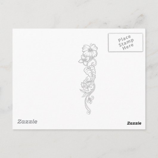 Het dubbele Briefkaart van de Hibiscus (Achterkant)