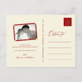 Het Dubbele Chinese Geluk van de rechthoek sparen  Aankondigingskaart (Achterkant)