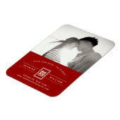 Het Dubbele Chinese Geluk van de rechthoek sparen Magneet (Linkerzijde)