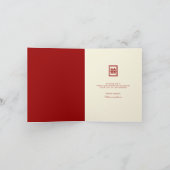 Het dubbele Chinese Huwelijk van het Geluk dankt u Bedankkaart (Binnen)