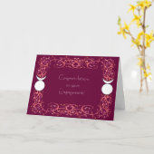 Het dubbele Gehoornde Vrolijke Wiccan Verloving Kaart (Gele Bloem)