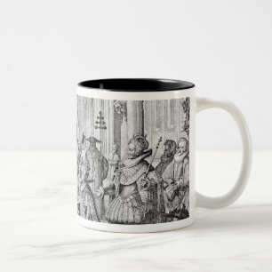 Het dubbele huwelijk in Louis XIII tot Anne Tweekleurige Koffiemok