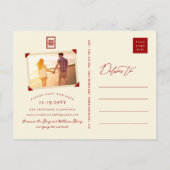 Het dubbele Wedden van het Geluk sparen het Briefk Aankondigingskaart (Achterkant)